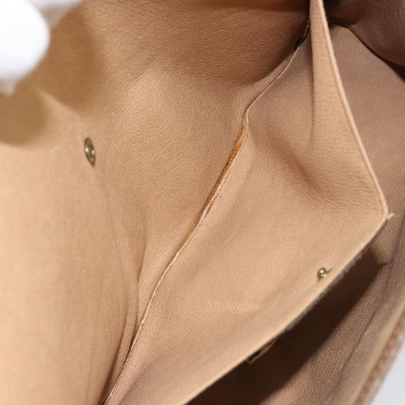 GUCCI GG Supreme Web Sherry Line Clutch Bag PVC Beige Gold 89 01 031 Auth 156430