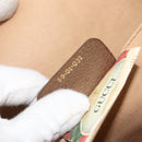 GUCCI GG Supreme Web Sherry Line Clutch Bag PVC Beige Gold 89 01 031 Auth 156430-12