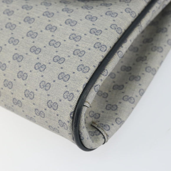 GUCCI Micro GG Supreme Shoulder Bag PVC Navy Gold 004 14 1923 Auth 156431