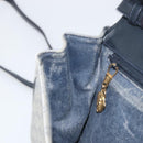 GUCCI Micro GG Supreme Shoulder Bag PVC Navy Gold 004 14 1923 Auth 156431-20