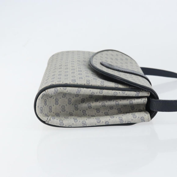 GUCCI Micro GG Supreme Shoulder Bag PVC Navy Gold 004 14 1923 Auth 156431