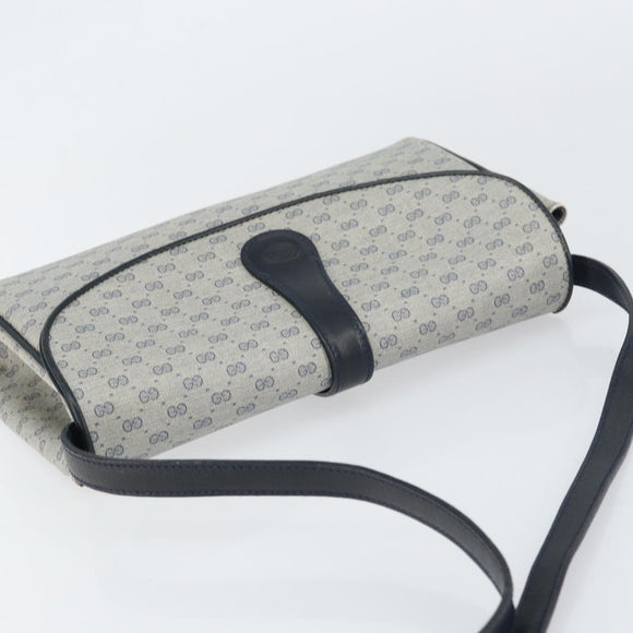 GUCCI Micro GG Supreme Shoulder Bag PVC Navy Gold 004 14 1923 Auth 156431