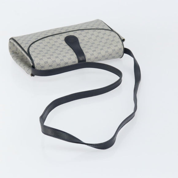 GUCCI Micro GG Supreme Shoulder Bag PVC Navy Gold 004 14 1923 Auth 156431