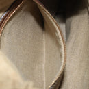 GUCCI Bamboo Shoulder Bag Canvas Beige Gold 141936 Auth 156435-22