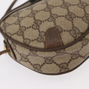 GUCCI GG Supreme Web Sherry Line Tas PVC Beige Goud 89 02 066 Auth 156436-9