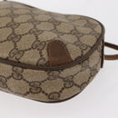 GUCCI GG Supreme Web Sherry Line Tas PVC Beige Goud 89 02 066 Auth 156436-16