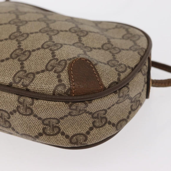 GUCCI GG Supreme Web Sherry Line Tas PVC Beige Goud 89 02 066 Auth 156436