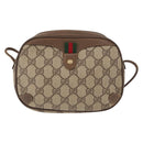 GUCCI GG Supreme Web Sherry Line Tas PVC Beige Goud 89 02 066 Auth 156436-13
