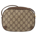 GUCCI GG Supreme Web Sherry Line Tas PVC Beige Goud 89 02 066 Auth 156436-2