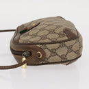 GUCCI GG Supreme Web Sherry Line Tas PVC Beige Goud 89 02 066 Auth 156436-4