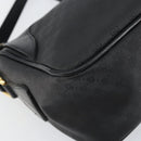 GUCCI Micro GG Supreme Bag PVC Leather Black Gold 001 58 0443 Auth 156437-11