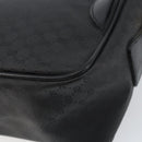 GUCCI Micro GG Supreme Bag PVC Leather Black Gold 001 58 0443 Auth 156437-12