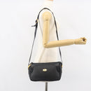 GUCCI Micro GG Supreme Bag PVC Leather Black Gold 001 58 0443 Auth 156437-21
