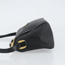 GUCCI Micro GG Supreme Bag PVC Leather Black Gold 001 58 0443 Auth 156437-5