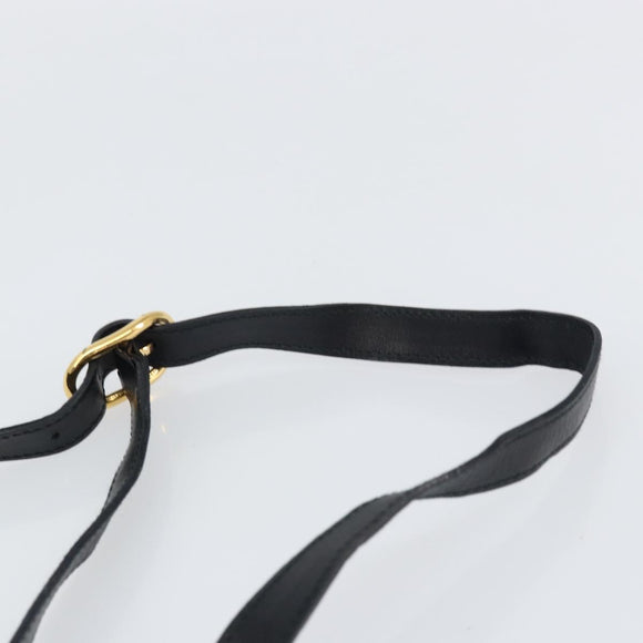 GUCCI Micro GG Supreme Bag PVC Leather Black Gold 001 58 0443 Auth 156437