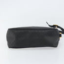 GUCCI Micro GG Supreme Bag PVC Leather Black Gold 001 58 0443 Auth 156437-9