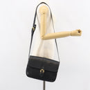 GUCCI Shoulder Bag Canvas Black Gold Auth 156438-23