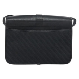 GUCCI Shoulder Bag Canvas Black Gold Auth 156438 - 0