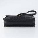 GUCCI Shoulder Bag Canvas Black Gold Auth 156438-5
