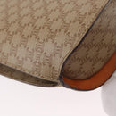 CELINE Macadam Canvas Shoulder Bag PVC Beige Gold Auth 156440-16