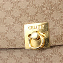 CELINE Macadam Canvas Shoulder Bag PVC Beige Gold Auth 156440-18