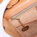 CELINE Macadam Canvas Shoulder Bag PVC Beige Gold Auth 156440-23