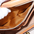 CELINE Macadam Canvas Shoulder Bag PVC Beige Gold Auth 156440-11