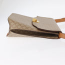 CELINE Macadam Canvas Shoulder Bag PVC Beige Gold Auth 156440-3
