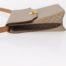 CELINE Macadam Canvas Shoulder Bag PVC Beige Gold Auth 156440-4