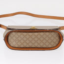 CELINE Macadam Canvas Shoulder Bag PVC Beige Gold Auth 156440-5
