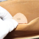 CELINE Macadam Canvas Medallion Hand Bag PVC Leather Brown Gold Auth 156441-21