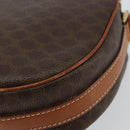 CELINE Macadam Canvas Shoulder Bag PVC Leather Brown Gold Auth 156444-15