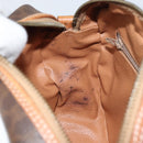 CELINE Macadam Canvas Shoulder Bag PVC Leather Brown Gold Auth 156444-19