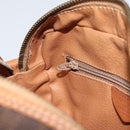 CELINE Macadam Canvas Shoulder Bag PVC Leather Brown Gold Auth 156444-20