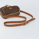 CELINE Macadam Canvas Shoulder Bag PVC Leather Brown Gold Auth 156444-7