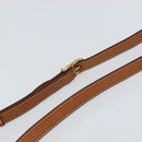 CELINE Macadam Canvas Shoulder Bag PVC Leather Brown Gold Auth 156444-8