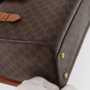 CELINE Macadam Canvas Hand Bag PVC Leather Brown Gold Auth 156445-8