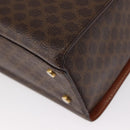 CELINE Macadam Canvas Hand Bag PVC Leather Brown Gold Auth 156445-17
