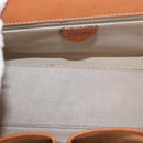 CELINE Macadam Canvas Hand Bag PVC Leather Brown Gold Auth 156445-10