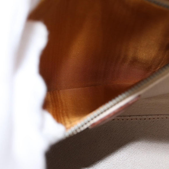 CELINE Macadam Canvas Hand Bag PVC Leather Brown Gold Auth 156445