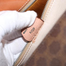 CELINE Macadam Canvas Hand Bag PVC Leather Brown Gold Auth 156445-12