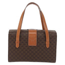 CELINE Macadam Canvas Hand Bag PVC Leather Brown Gold Auth 156445-2