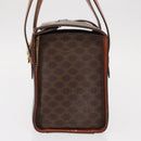CELINE Macadam Canvas Hand Bag PVC Leather Brown Gold Auth 156445-3