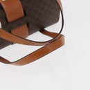 CELINE Macadam Canvas Hand Bag PVC Leather Brown Gold Auth 156445-7