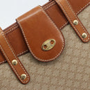 CELINE Macadam Canvas Tote Bag PVC Beige Gold Auth 156447-17