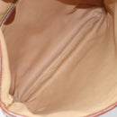 CELINE Macadam Canvas Tote Bag PVC Beige Gold Auth 156447-11