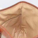 CELINE Macadam Canvas Tote Bag PVC Beige Gold Auth 156447-19
