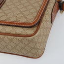 CELINE Macadam Canvas Shoulder Bag PVC Beige Gold Auth 156448-10