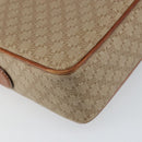 CELINE Macadam Canvas Shoulder Bag PVC Beige Gold Auth 156448-13