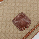 CELINE Macadam Canvas Shoulder Bag PVC Beige Gold Auth 156448-15
